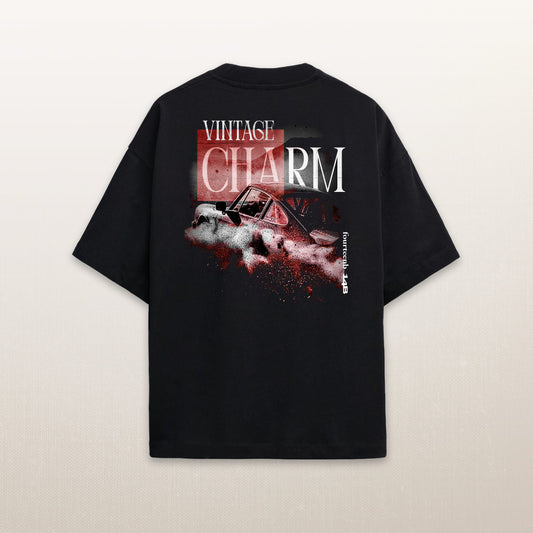 Vintage Charm Black T-Shirt